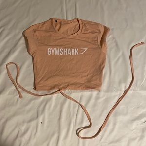 Gymshark Pink Ballet tie crop top